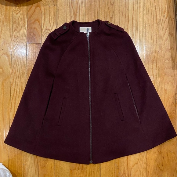Michael Kors Jackets & Blazers - Michael Kors Burgundy Cape